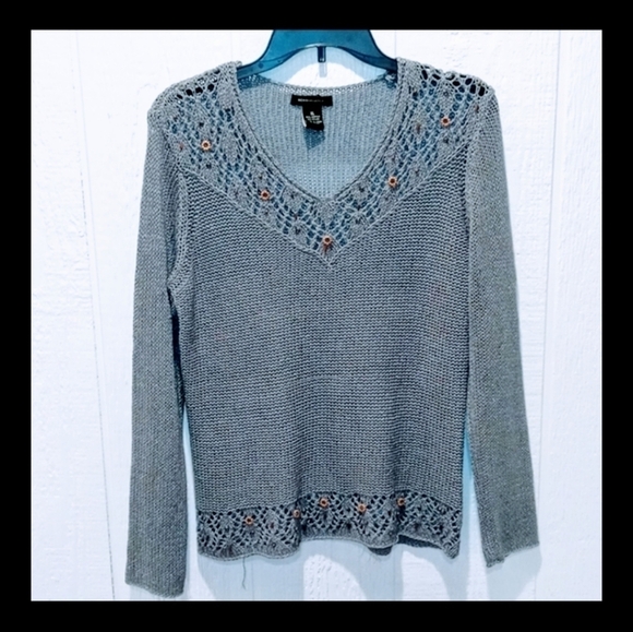 BCBG MaxAzaria sweater XL grey detailed - Picture 3 of 11
